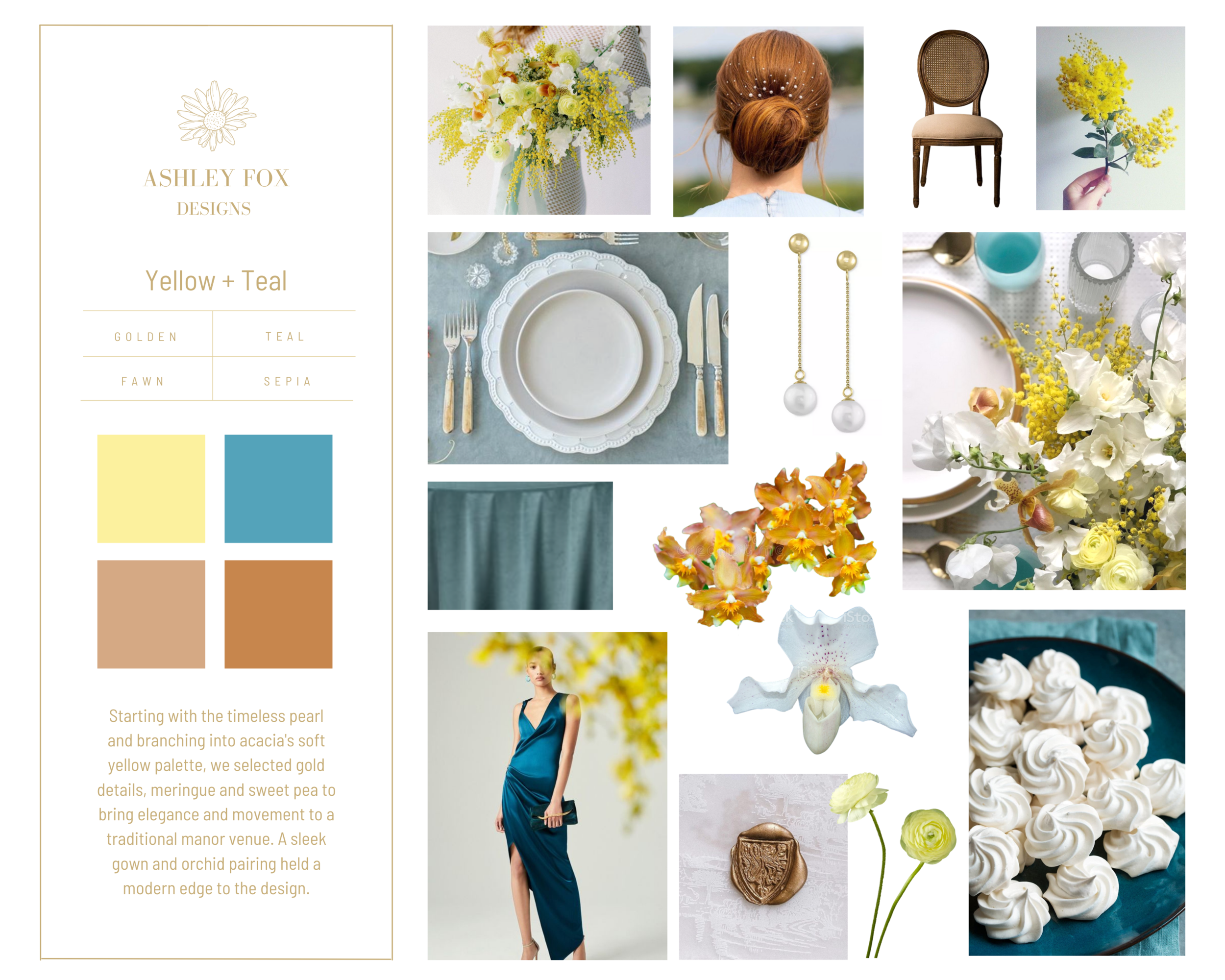 Yellow + Teal Design