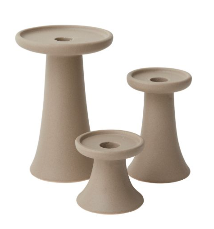 Terra candlestick trio - fits 2.5" D chimney - (8)  