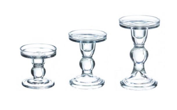 3.5" , 4.5" , 5.5" glass taper holder TRIO $5 (4 sets)