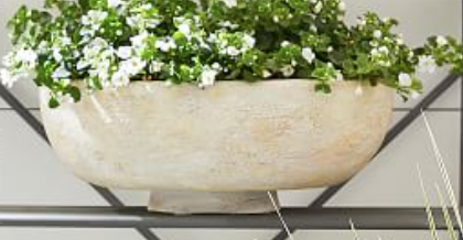 10" D Ceramic low white heavy footed bowl $15 (2)