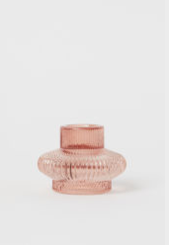 Tea light votive pink pleat 2" x 2" $4 (5)