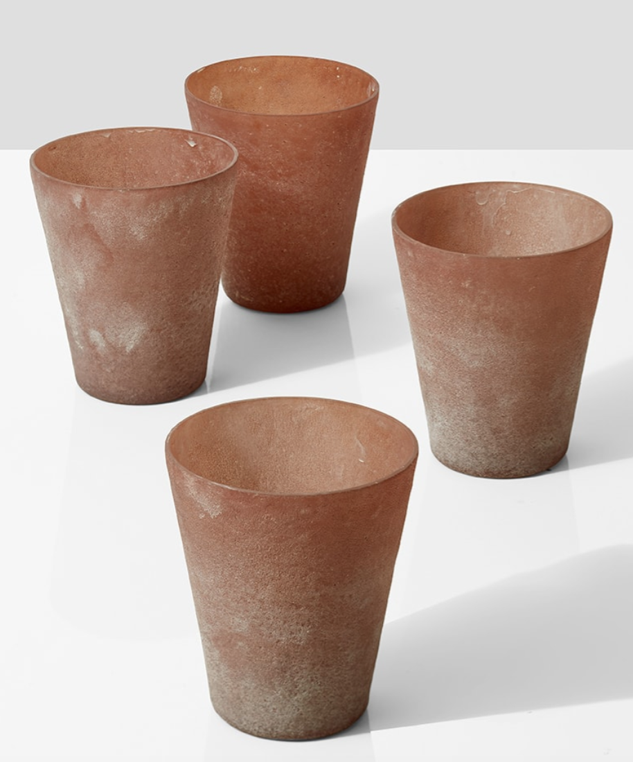 Terra vase or votive 4" t x 3.5" w $4 (76)