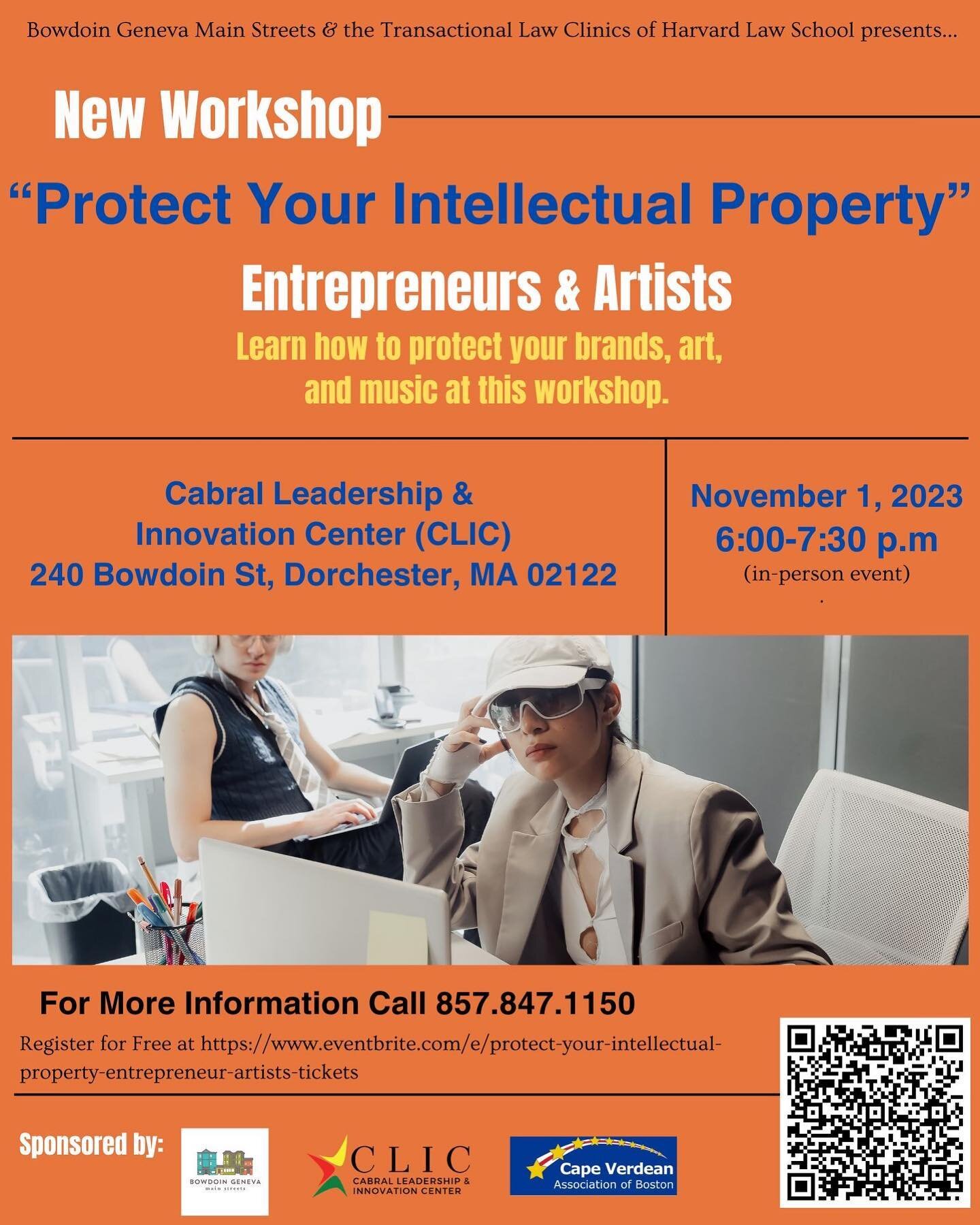 Stay Up on Game - &ldquo;Protect Your Intellectual Property&rdquo; if your an #entrepreneur or an #artist and come through to this workshop presented by the Transactional Law Clinics at Harvard Law School. Master protecting your brands, art and music