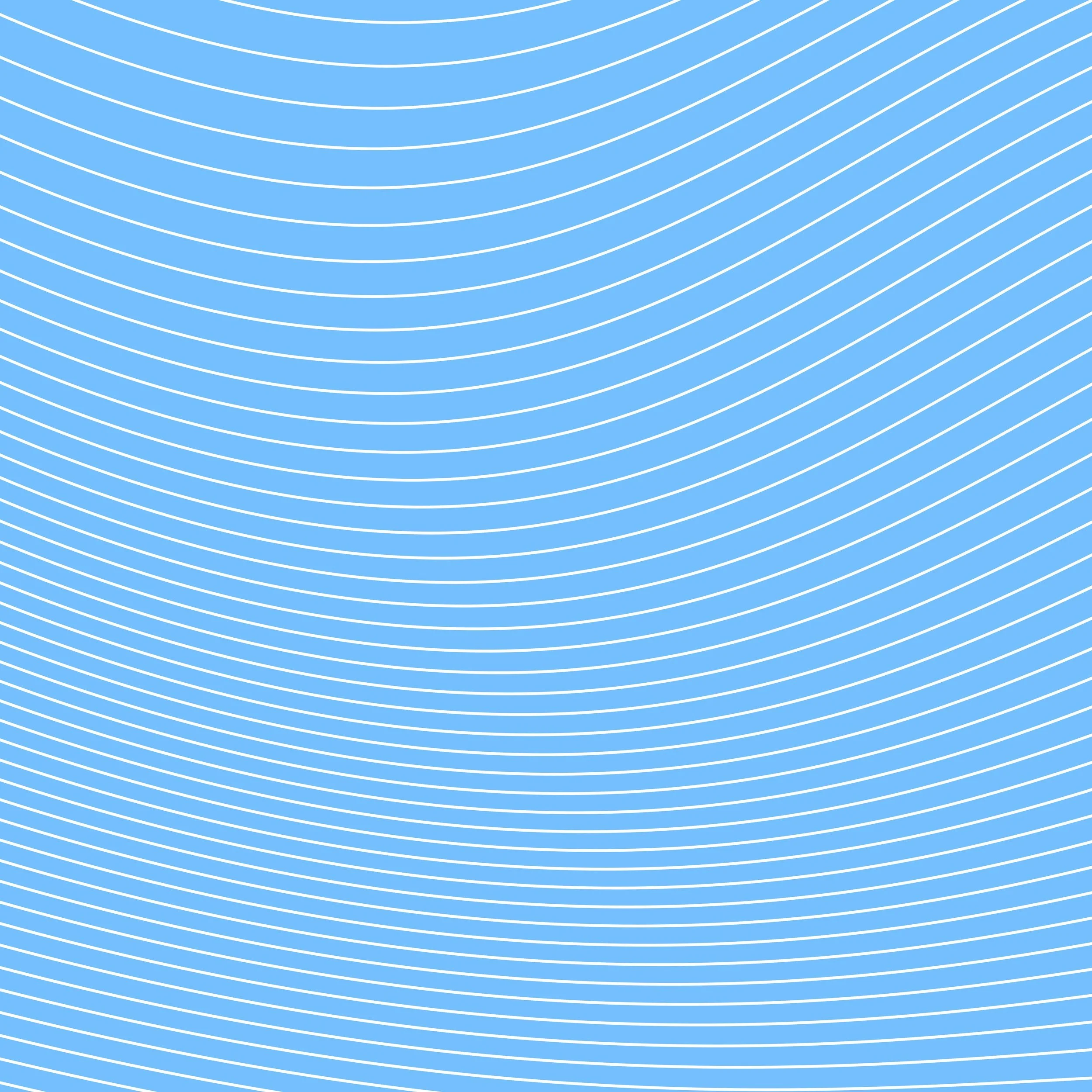 Blue background with white curved lines creating a wave pattern