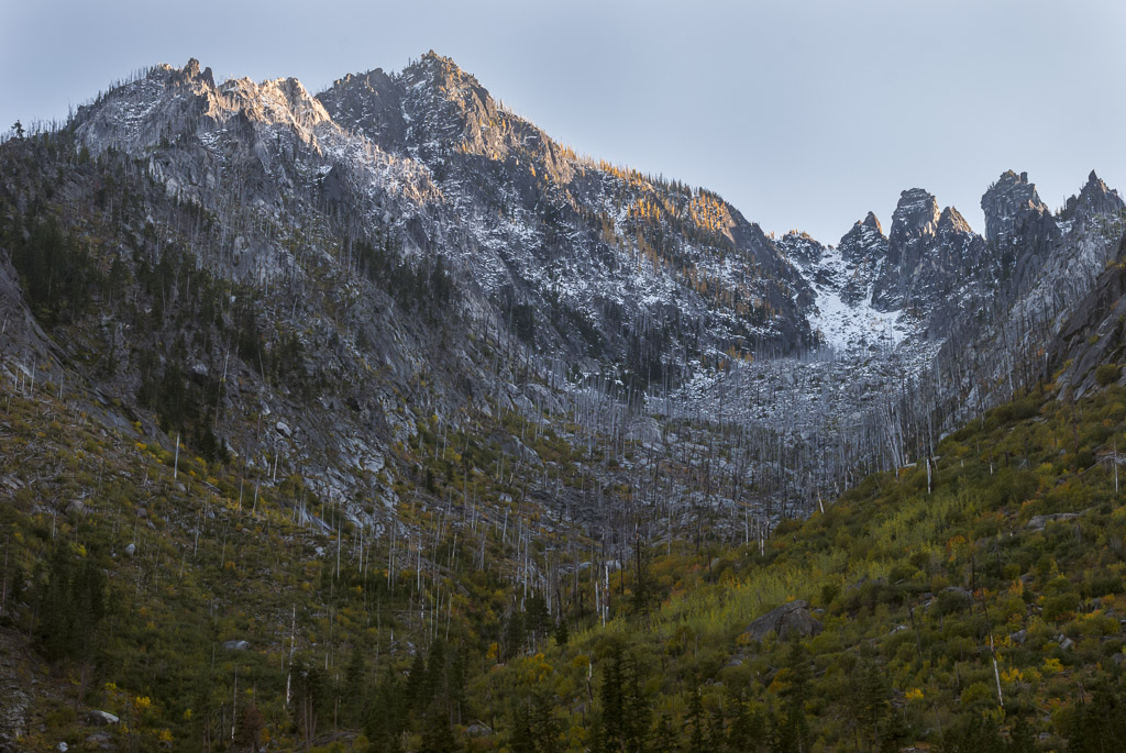 First snows in the Enchantments near Leavenworth, Washington