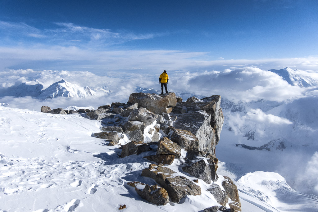 View from High Camp on the West Buttress Route, Denali National Park, Alaska