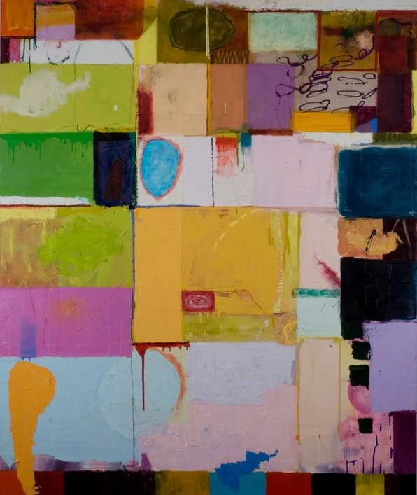 REMEMBER WHEN/Carthage: oil, acrylic, collage, mixed media on canvas: 72 x 60 inches