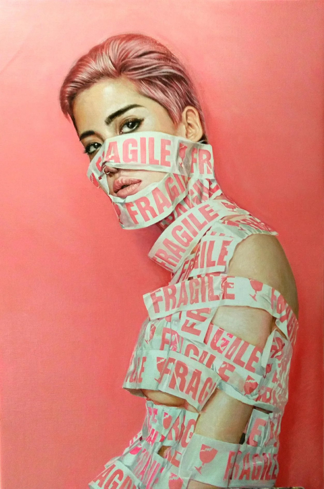 Title: Fragile soul Year: 2018 Size: 90x60 cm Technique: Oil on linen