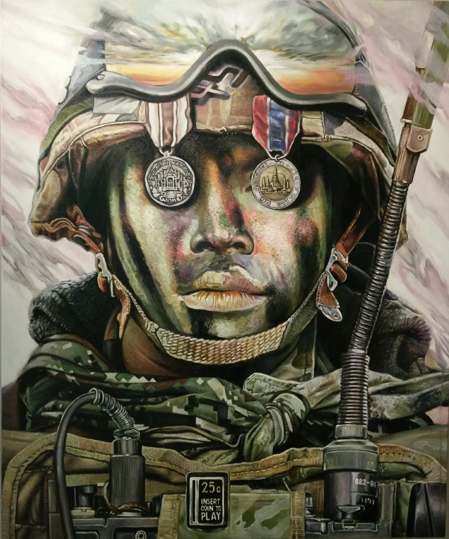 Title: Army Dreamer Year: 2018 Size: 120 x 100 cm Technique: Oil on canvas