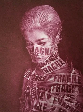 Title: Fragile soul Year: 2018 Work size: 30.5x23 cm , Paper size: 39x29 cm Technique: Mezzotint Edition: of 40