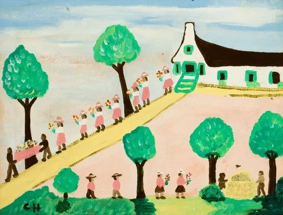 A Funeral at Isle Breville, Clementine Hunter
