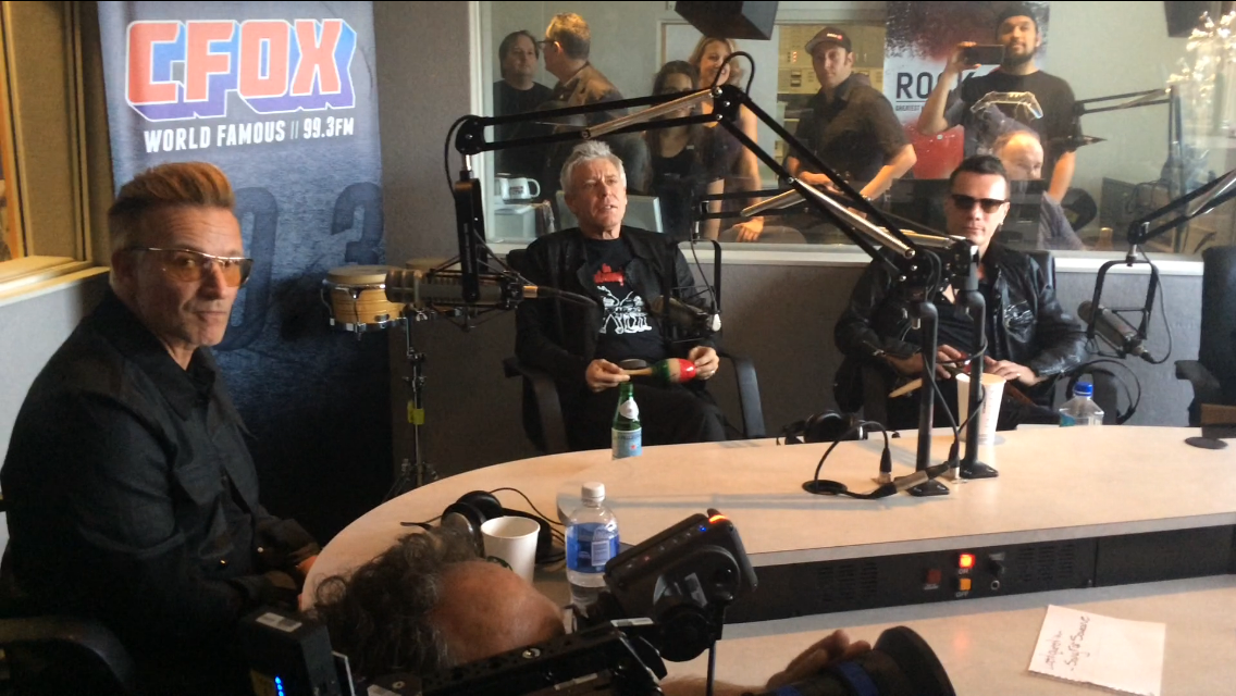 U2 in the CFOX studios