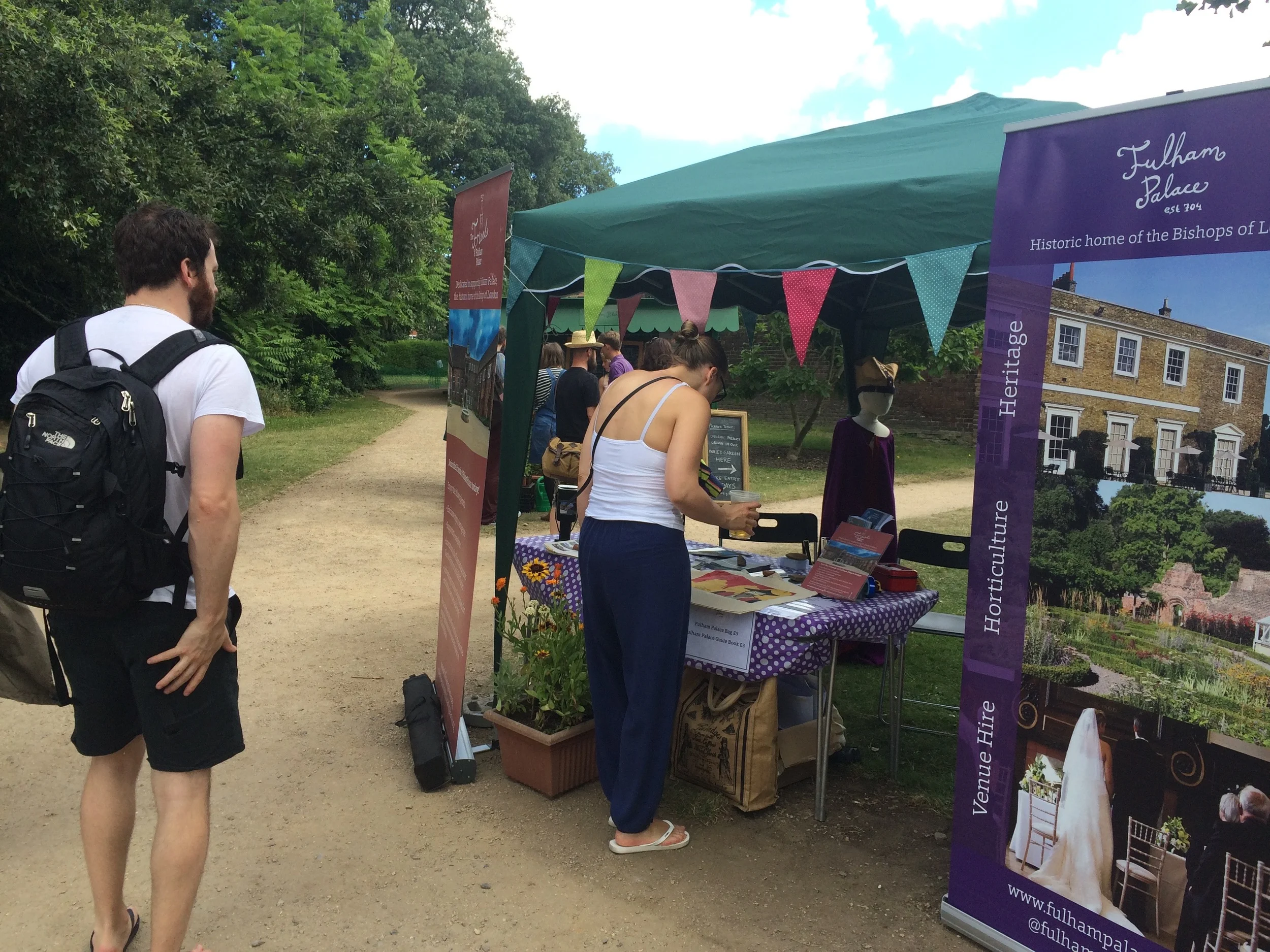 Visitors who hadn't heard of Fulham Palace before getting more information.&nbsp;