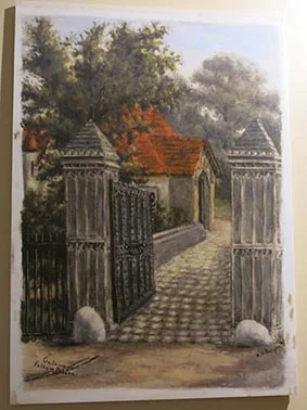 &nbsp; &nbsp; &nbsp; Signed Watercolour (c.1880) of the Gateway