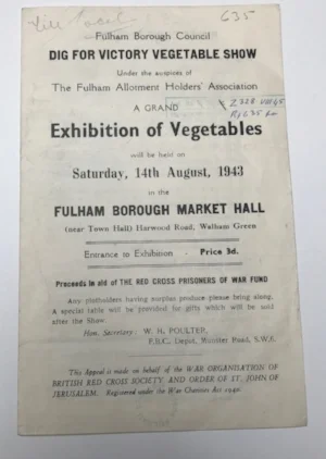Growing vegetables was emphasised and encouraged during World War II reflecting the original intentions of Bishop Winnington-Ingram.