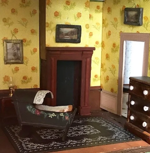 A decorated crib - awaiting an occupant?