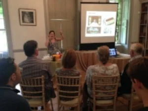 Annie Gray, food historian, talking at the Palace,&nbsp;http://www.anniegray.co.uk/