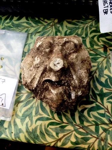 A second 'Green Man' mask uncovered by Jan Drew herself!