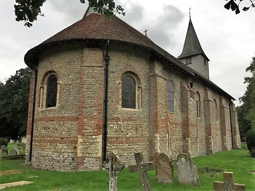The exterior of the Comfprd Church Apse