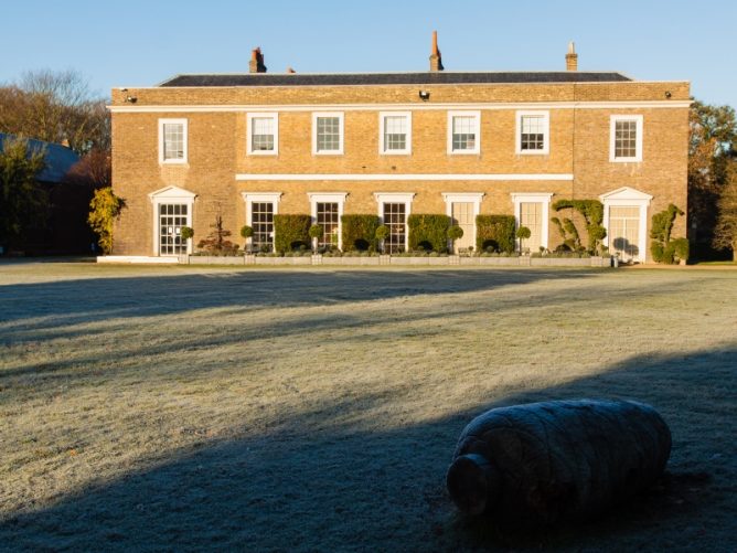 A frosty morning on the main lawn at Fulham Palace