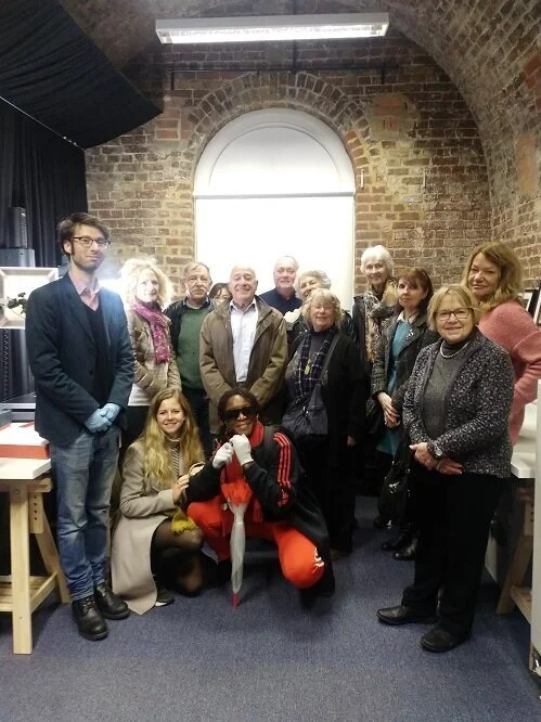 One half of our merry band of volunteers in the photographic library at the Courtauld Institute of Art