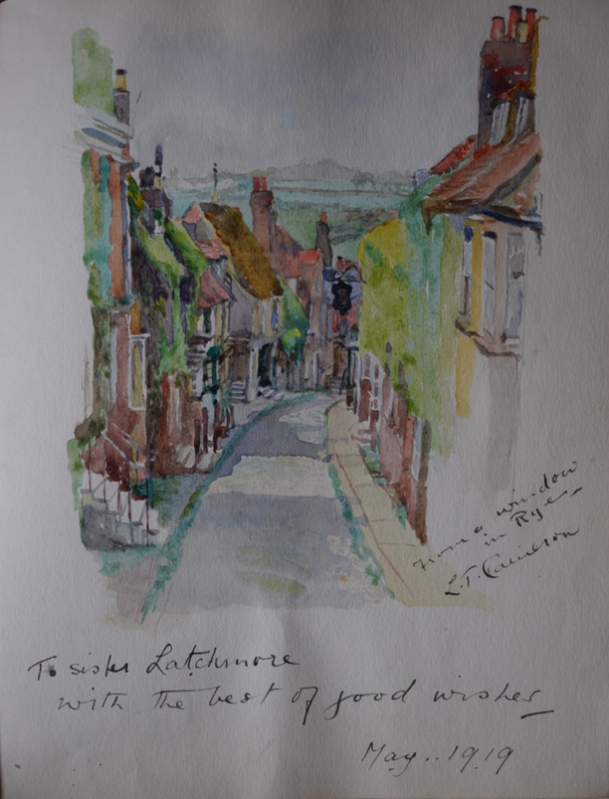 Painting given by patient Leslie Condren to Sister Latchmore, 1919