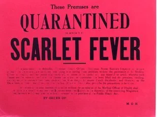 A Field Township quarantine sign, 1922.