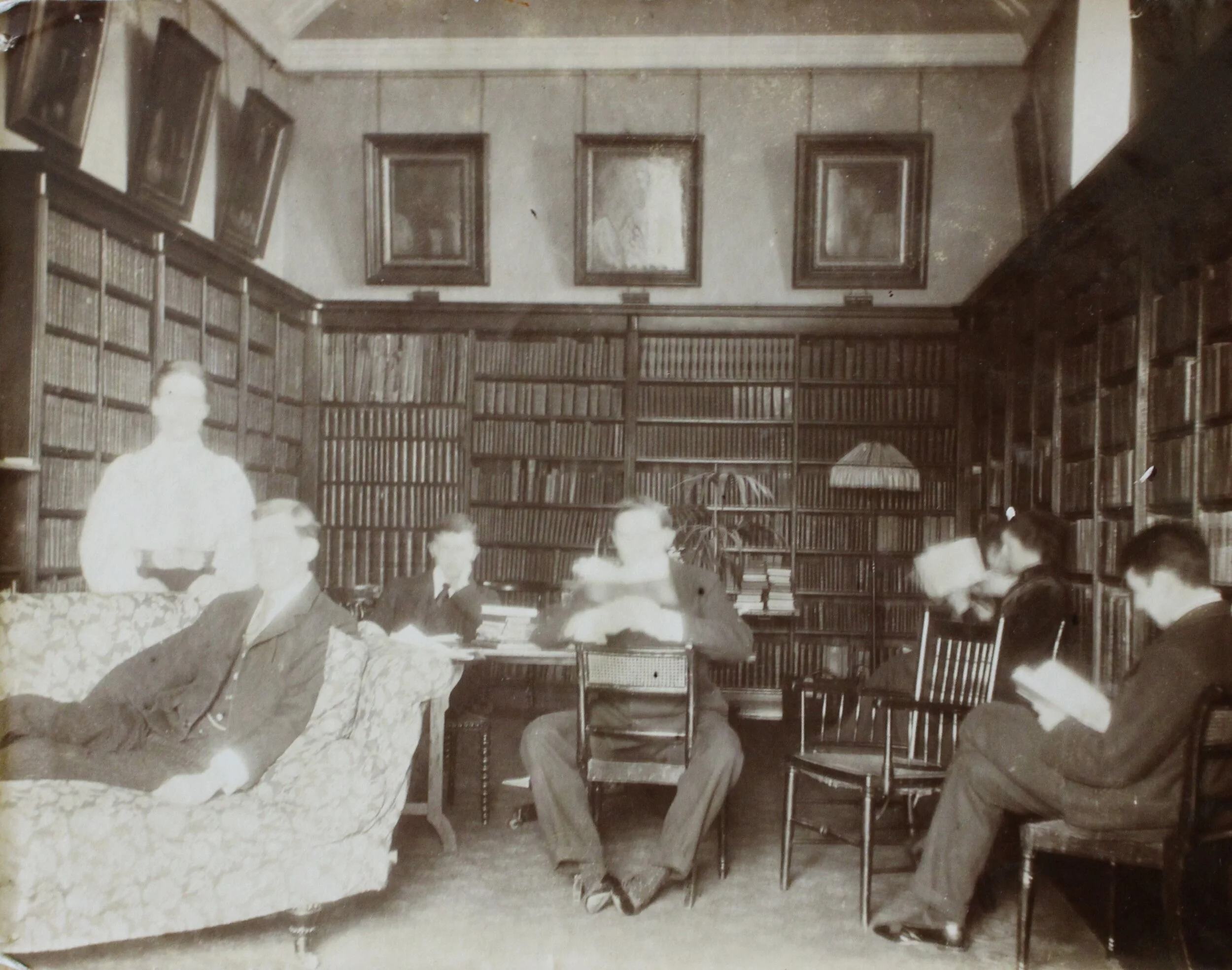 The Creighton family in the Porteus library. These photographs certainly remind us of how steeped in history the Palace is!