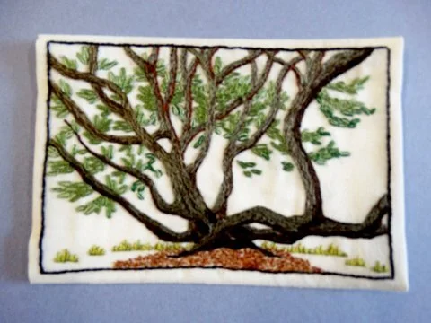My embroidered impression of the Holm Oak