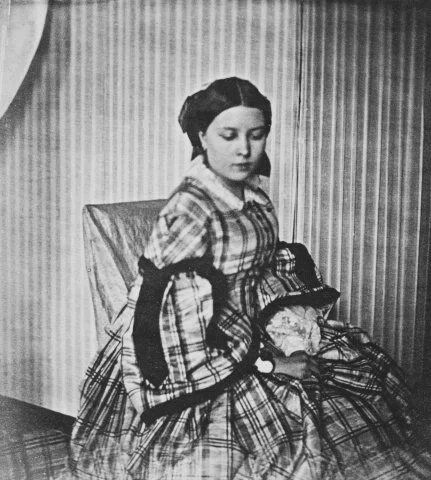 Queen Victoria, Empress of Prussia, photographed in 1859. Her title of Empress made her technically outrank her mother, Queen Victoria of the United Kingdom, which spurred her to self-designate the title Empress of India to equal her daughter.