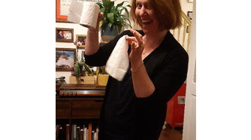 This is Mum. There was hardly any toilet roll left in the supermarkets, everyone bought it, but we had a little bit!