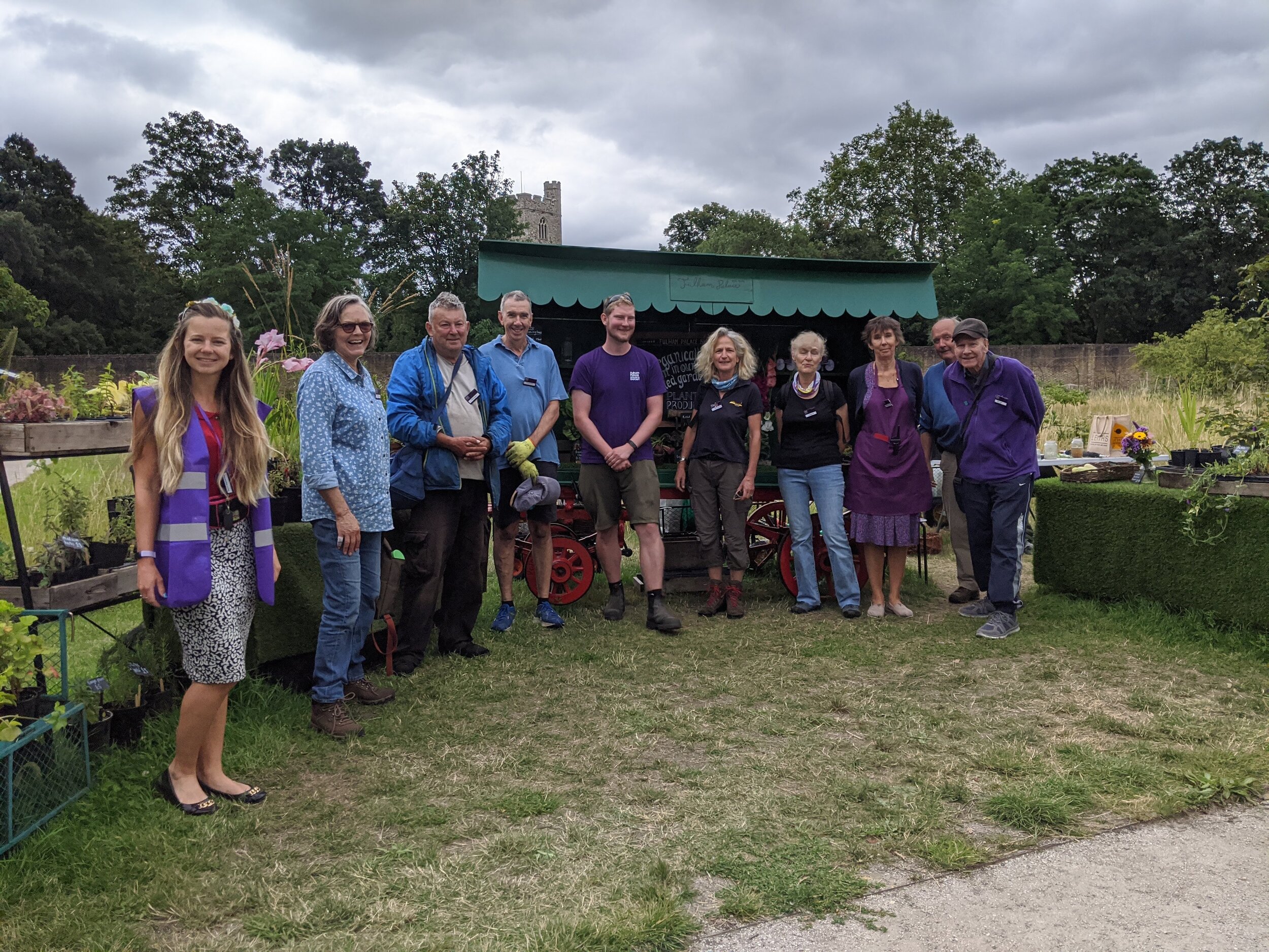 Sarah alongside fellow garden and front of house volunteers