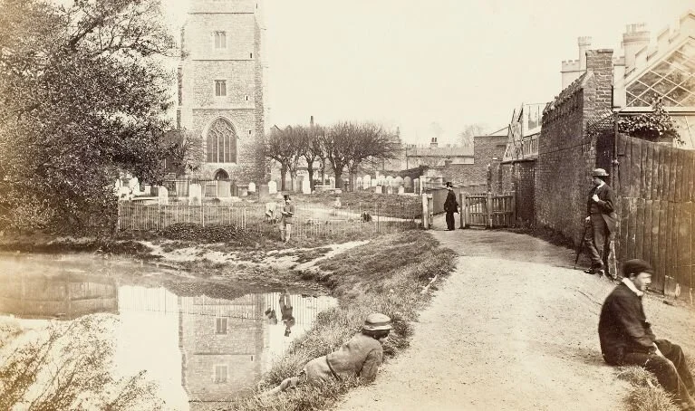 The original moat around the Palace grounds.