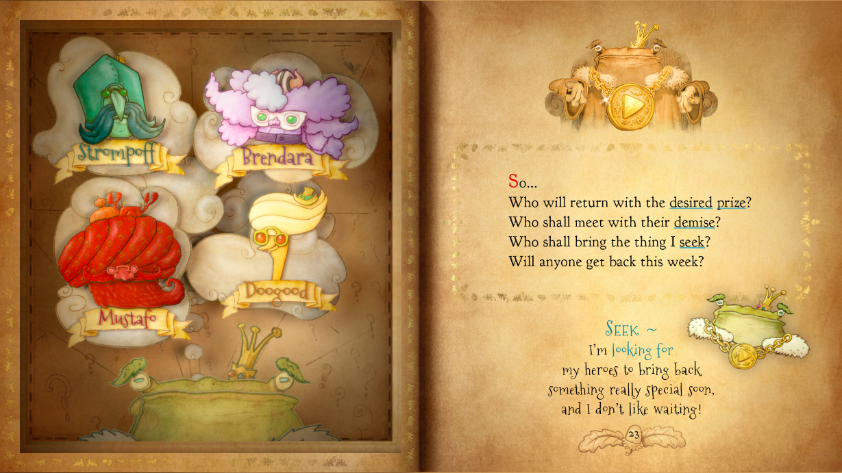 One of the double page spreads from Galdo's Gift -The Boovie