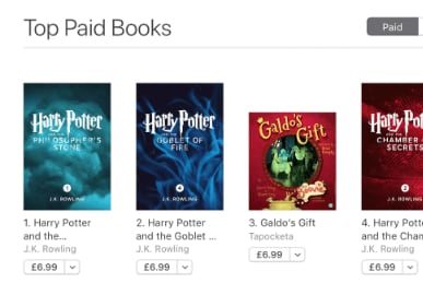 Galdo’s Gift at number three position on the Apple Books Store