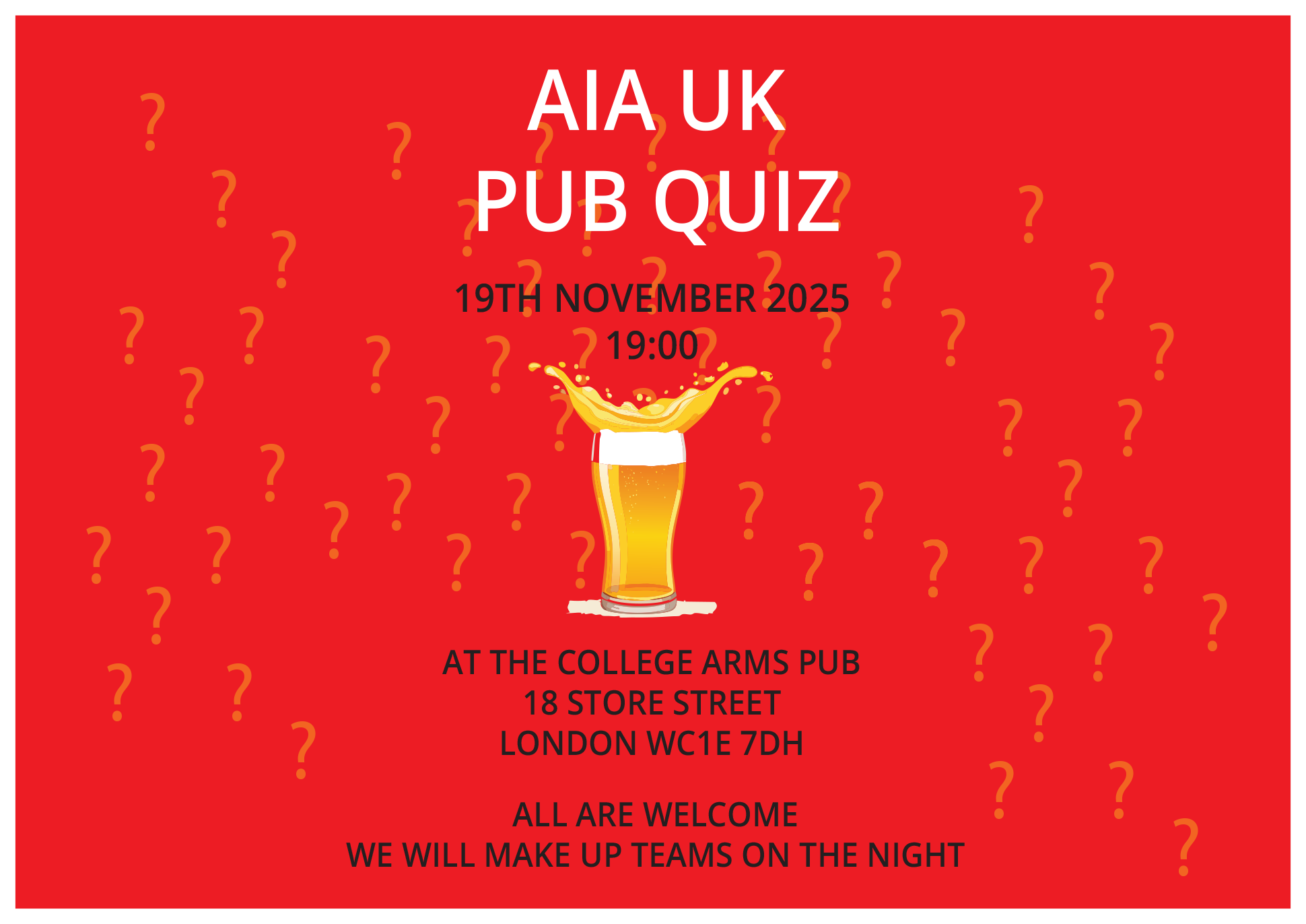 AIA UK Pub Quiz