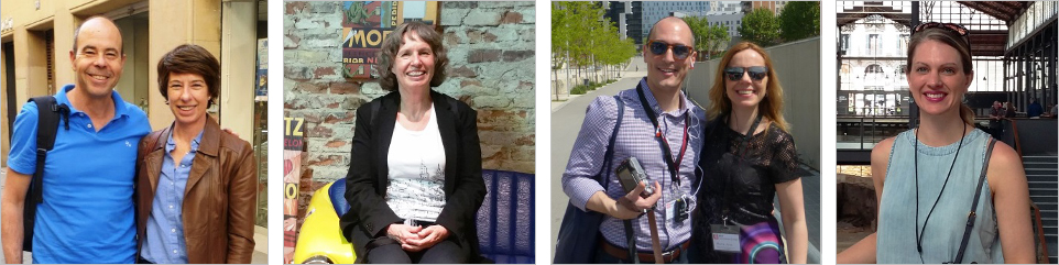 P ast AIA UK Chapter Presidents - Lester Korsilius FAIA (with Heather Korsilius); Lorraine King AIA; Robert Rhodes AIA (with Maria Jose); and Liz Waters AIA - attend the Barcelona Conference