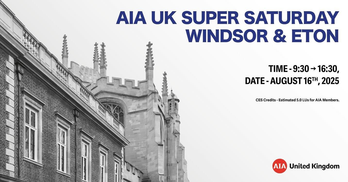 We invite you to AIA UK SUPER SATURDAY - WINDSOR AND ETON

Saturday, August 16, 2025
9:30 AM  4:30 PM

Click the link in bio to register! 

AIA UK  SUPER SATURDAY - WINDSOR AND ETON

Our popular weekend excursion returns, and this year we invite you 