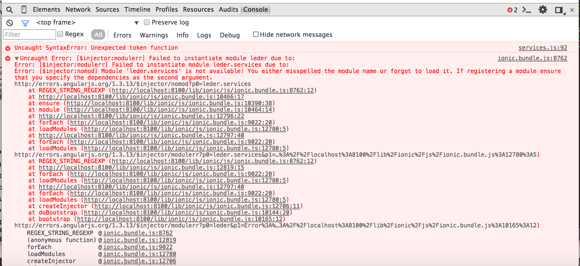 This error screen is generated from one missing colon.