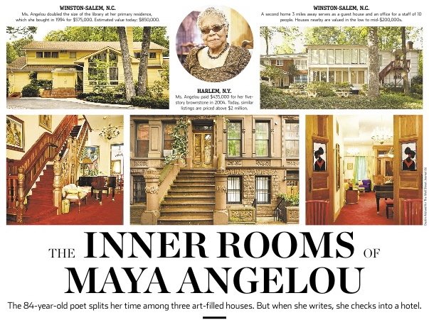 The Inner Rooms of Maya Angelou, The Wall Street Journal