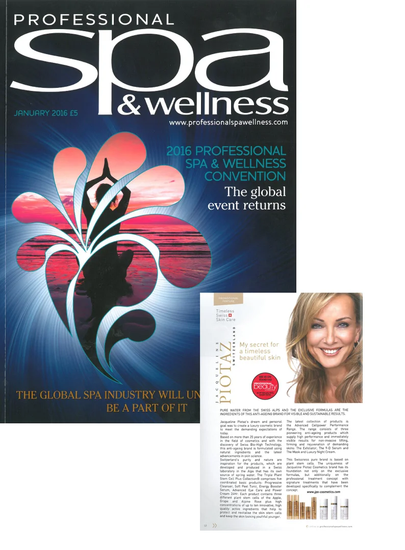 Jacqueline Piotaz Switzerland in Professional Spa & Wellness