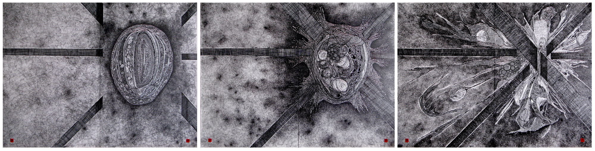 Désintégration d'une cellule et sa multiplication