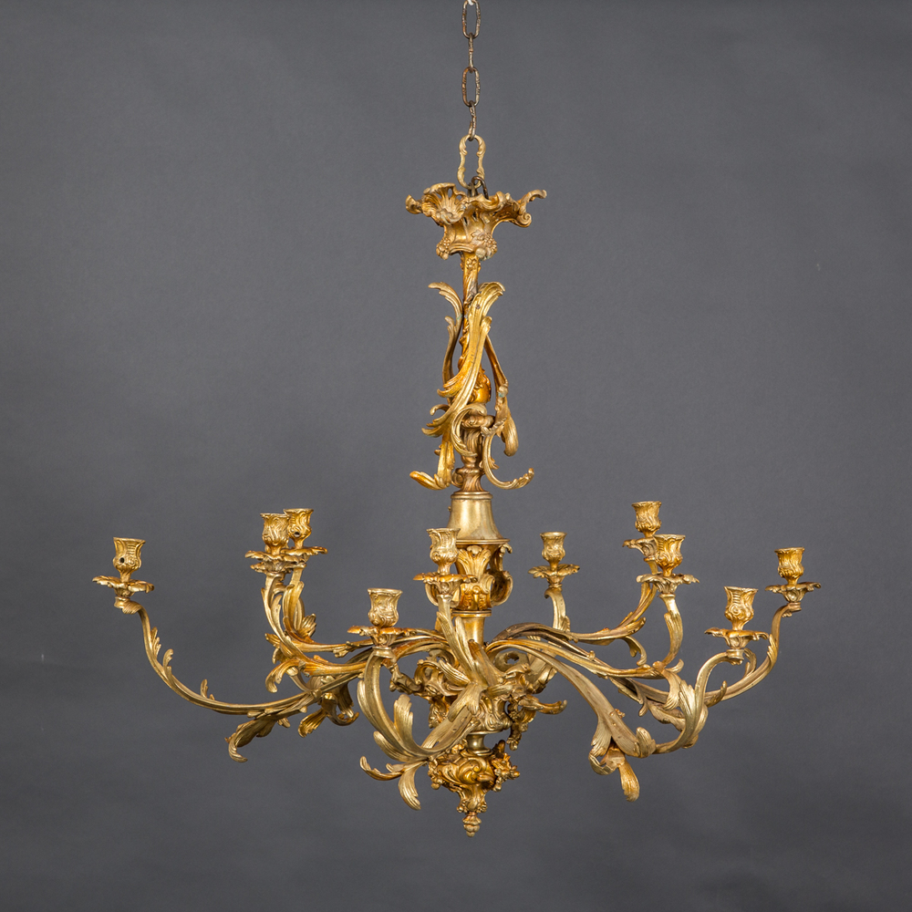 Large Rococo Style Brass 19th Europe — L A S R O W
