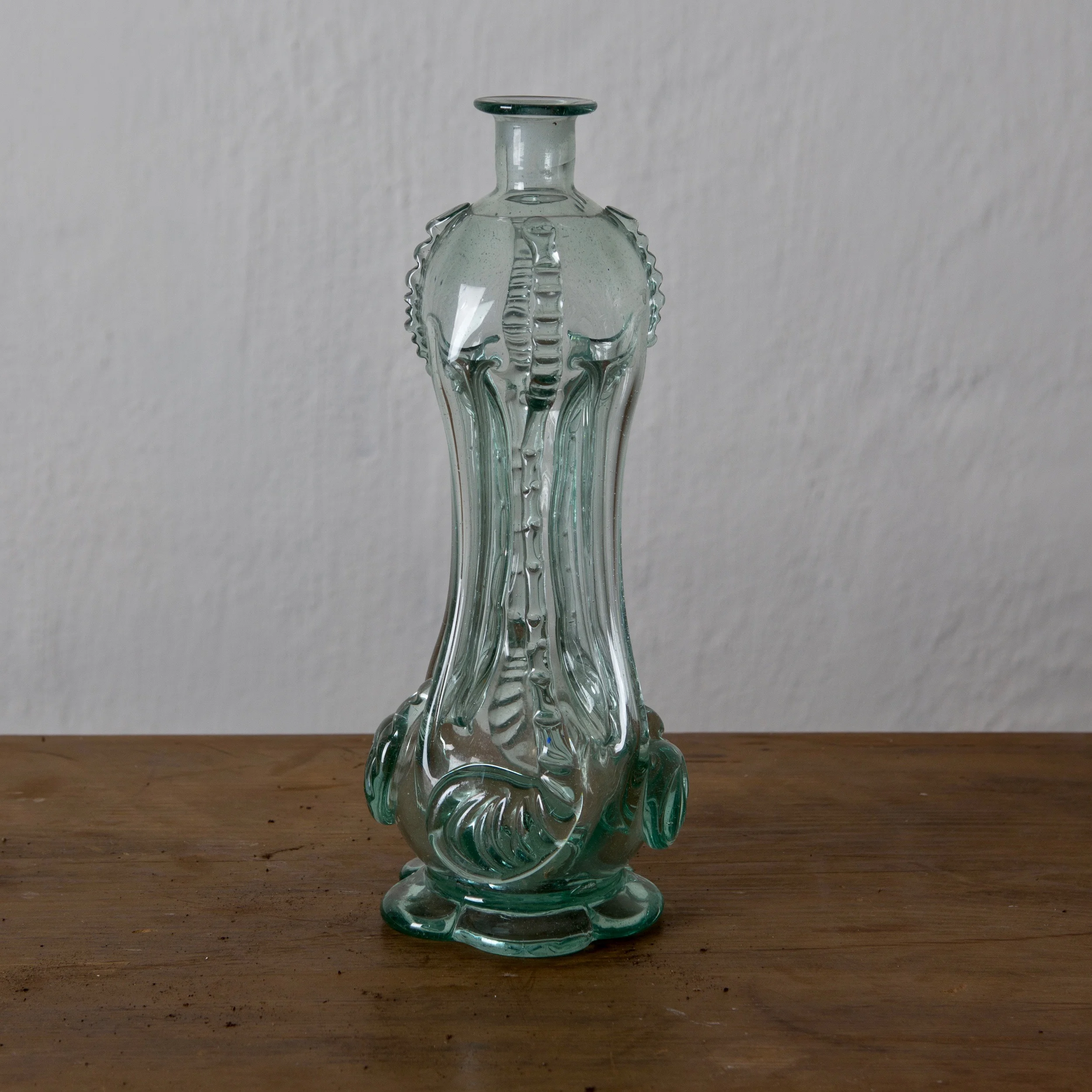Bottle Glass "Kluck" Light Green 20th Century Sweden