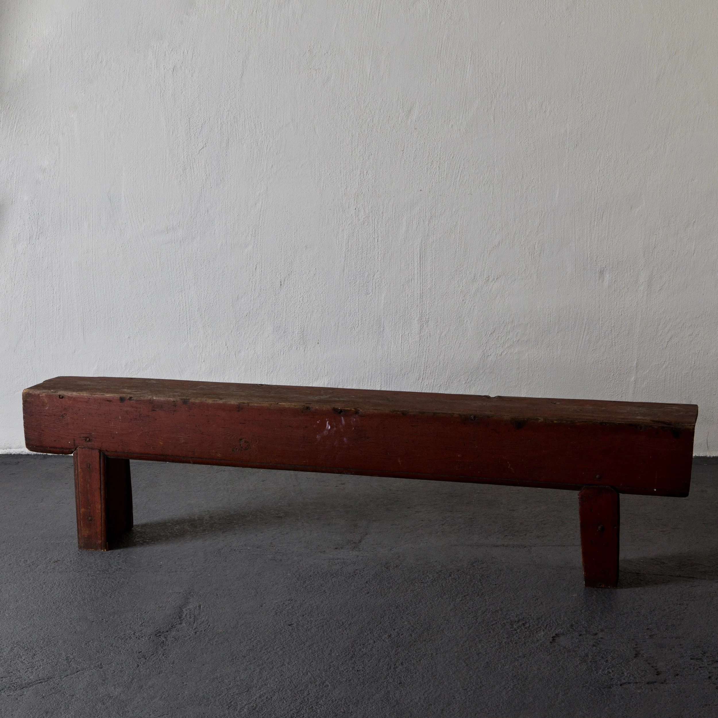 Bench Red Swedish Rustic 18th century Sweden.