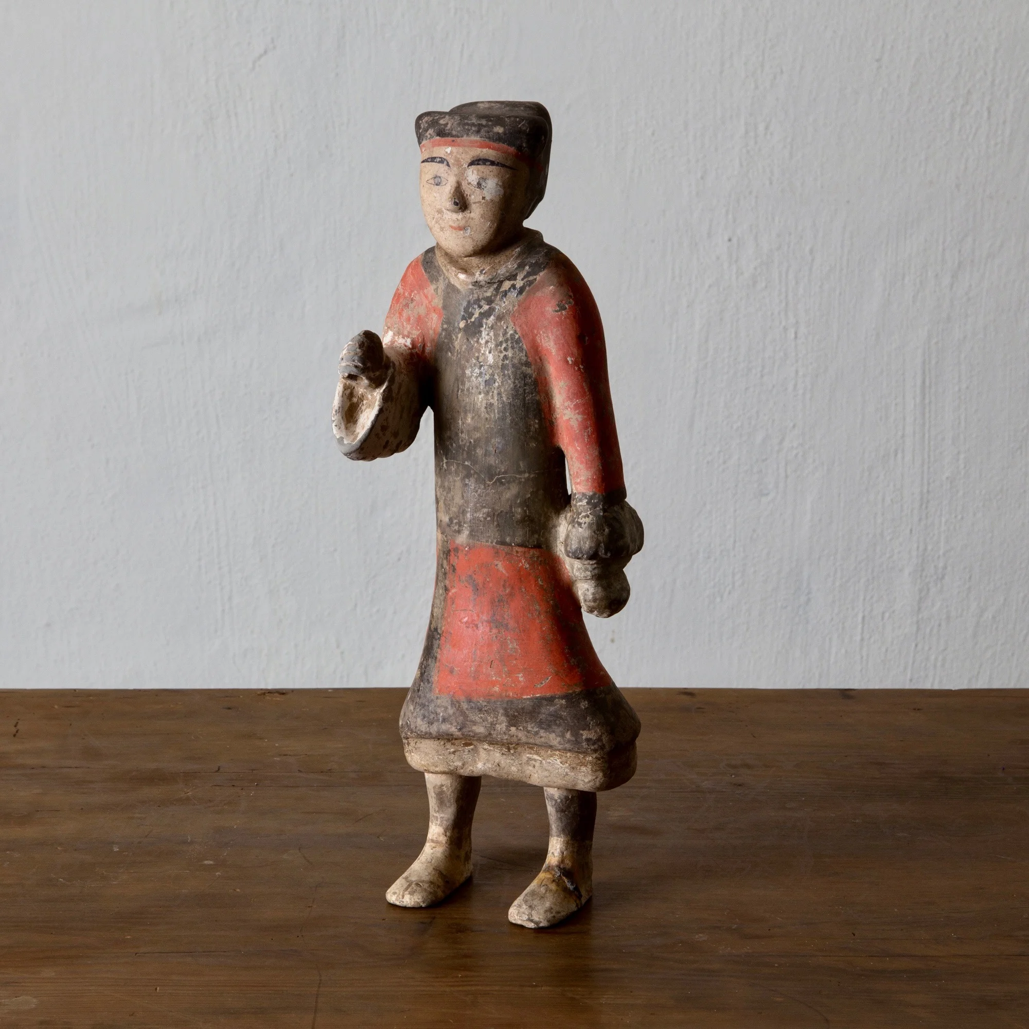 Terracotta Warrior Orange Han Period China 