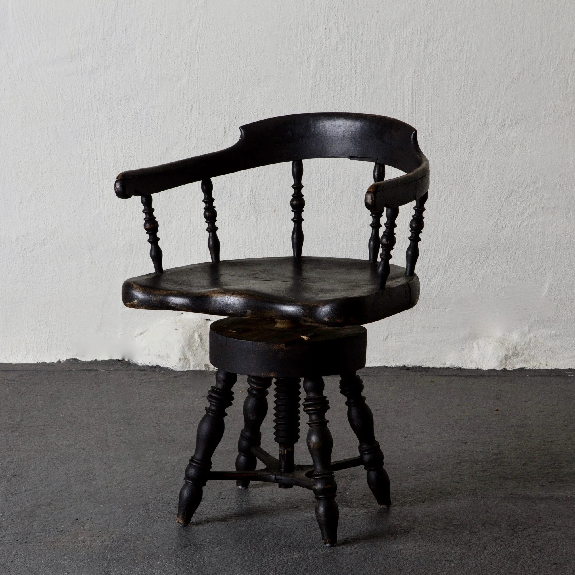 Armchair Adjustable Black 19th Century Sweden