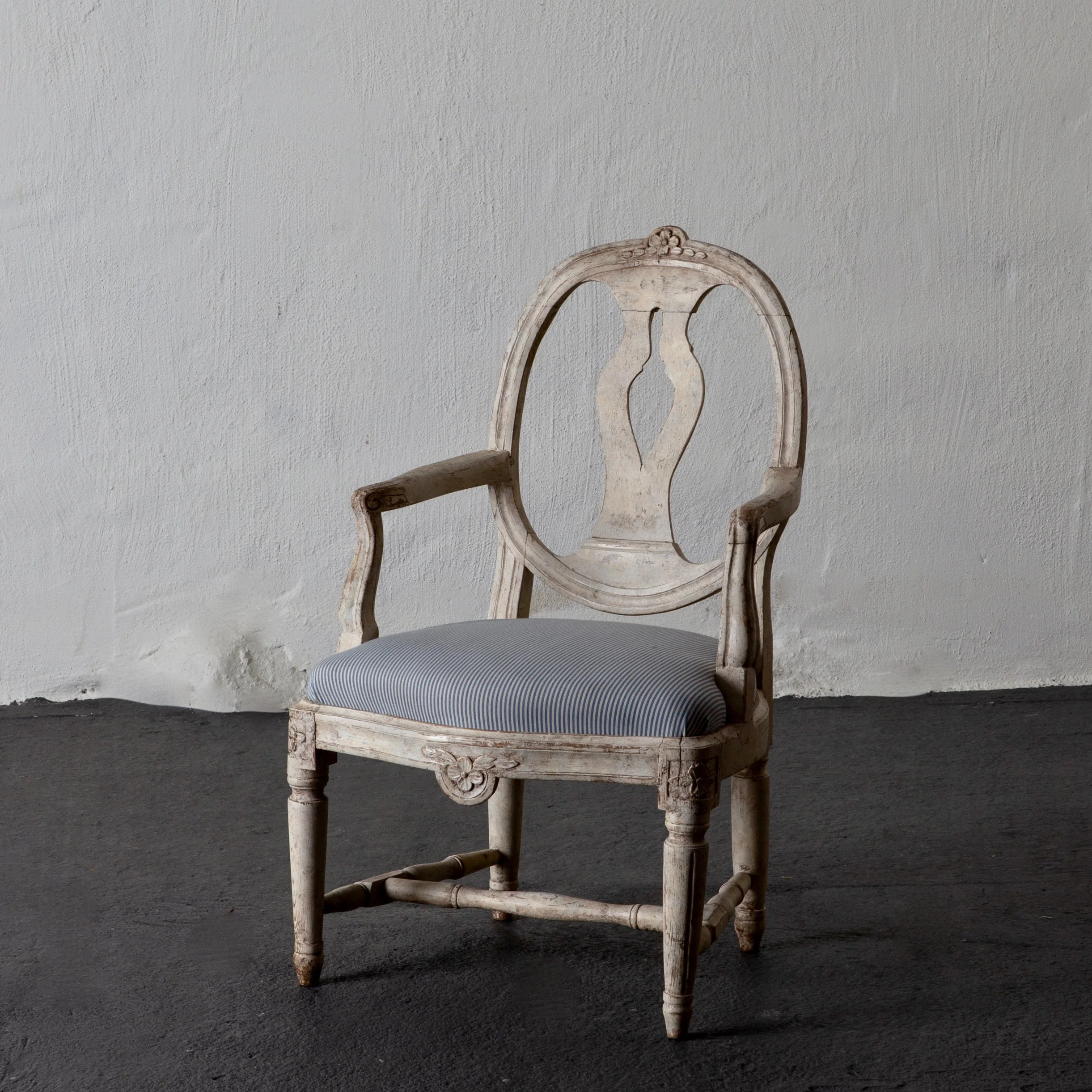 Armchair Gustavian 1775-1790 White Sweden