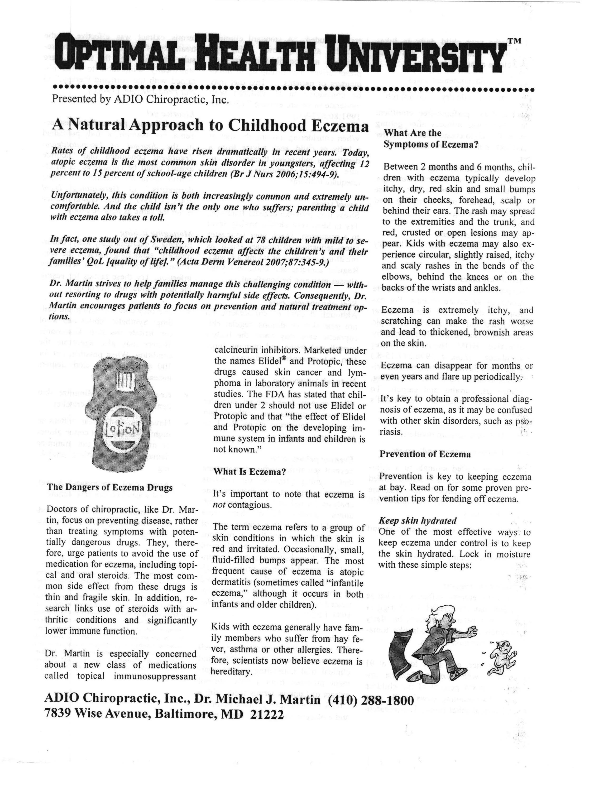 Optimal Health University: A Natural Approach to Childhood Eczema