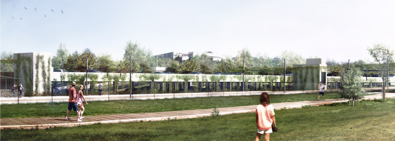 PERSPECTIVE DE LA FAÇADE SUR QUAIS